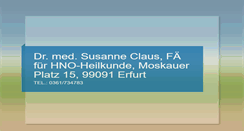 Desktop Screenshot of hno-praxis-claus.de