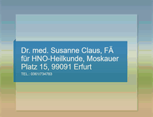 Tablet Screenshot of hno-praxis-claus.de